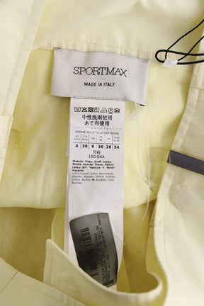 Pantalon large Sportmax Jaune en Coton