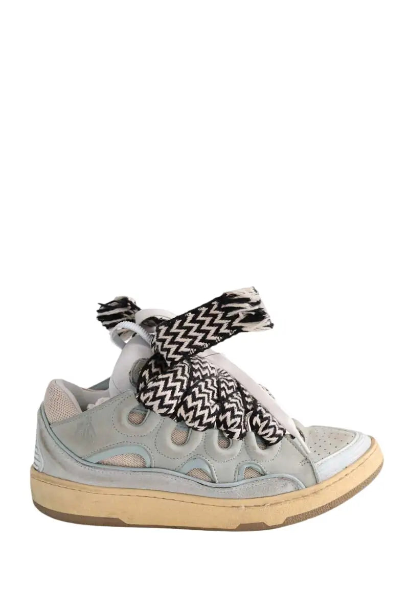 Baskets Lanvin Bleu en Cuir, taille 38 - Seconde Main