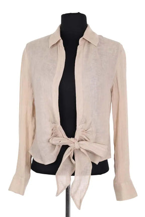 Chemise Mes Demoiselles Beige en Lin, taille XS - Seconde Main