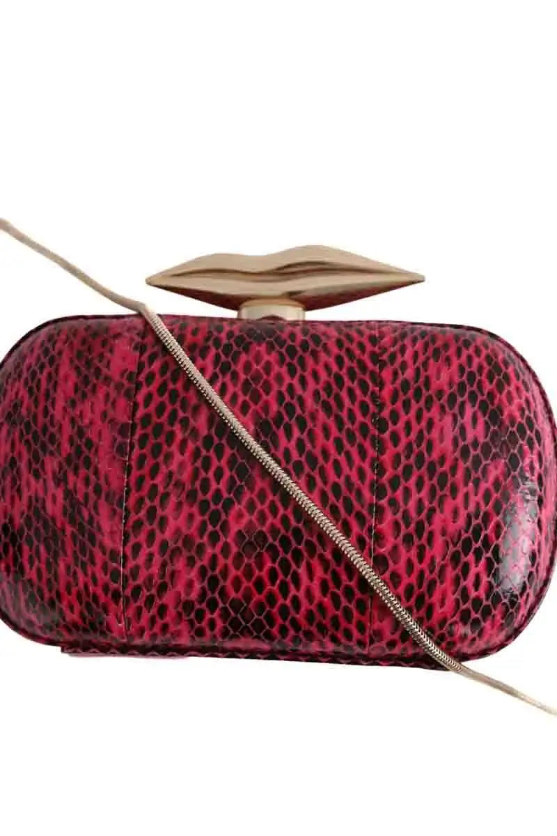 Pochette Diane Von Furstenberg Rose en Cuir