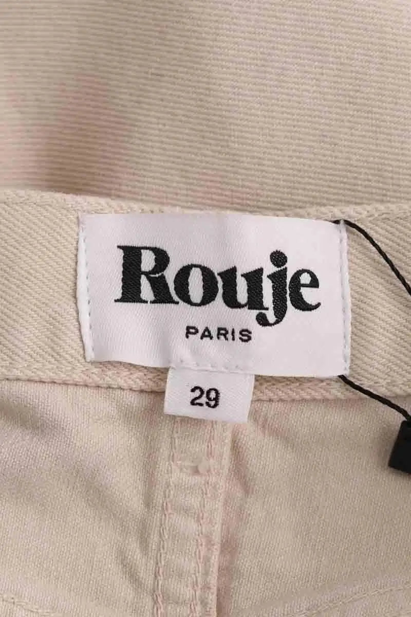 Jean droit Rouje Beige en Coton