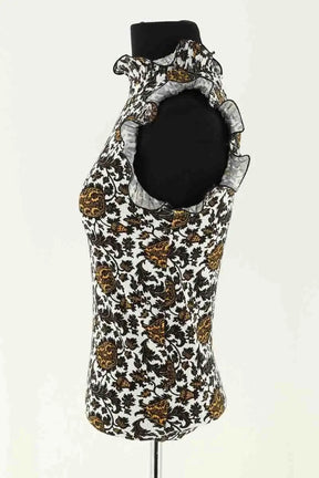 Top sans manche Sandro Blanc en Viscose