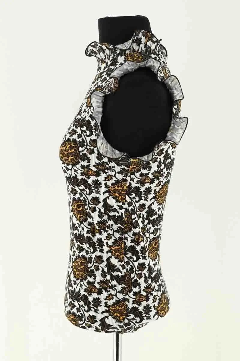 Top sans manche Sandro Blanc en Viscose