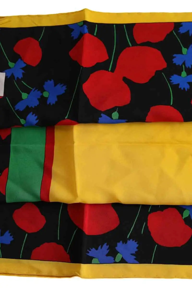 Carré Yves Saint Laurent Jaune en Soie