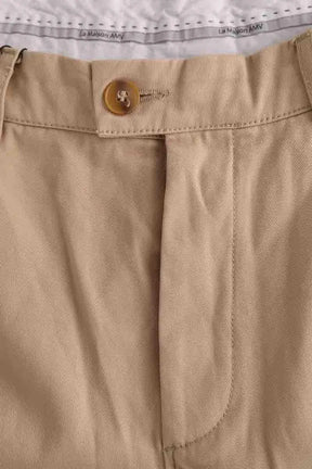 Pantalon droit American Vintage Beige en Synthétique