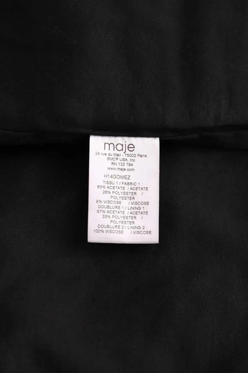 Mini jupe Maje Noir en Synthétique