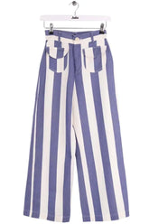 Pantalon La Veste Bleu en Coton, taille S - Seconde Main