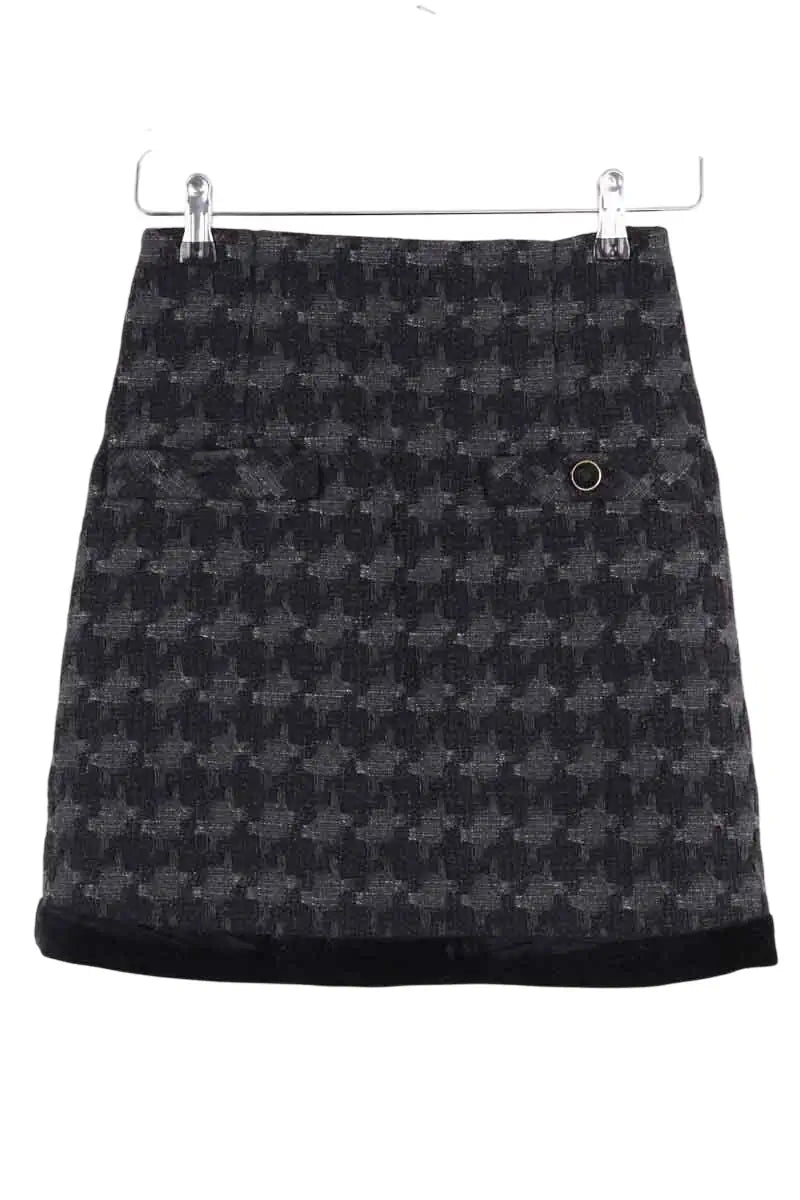 Jupe Sandro Noir en Coton, taille XS - Seconde Main