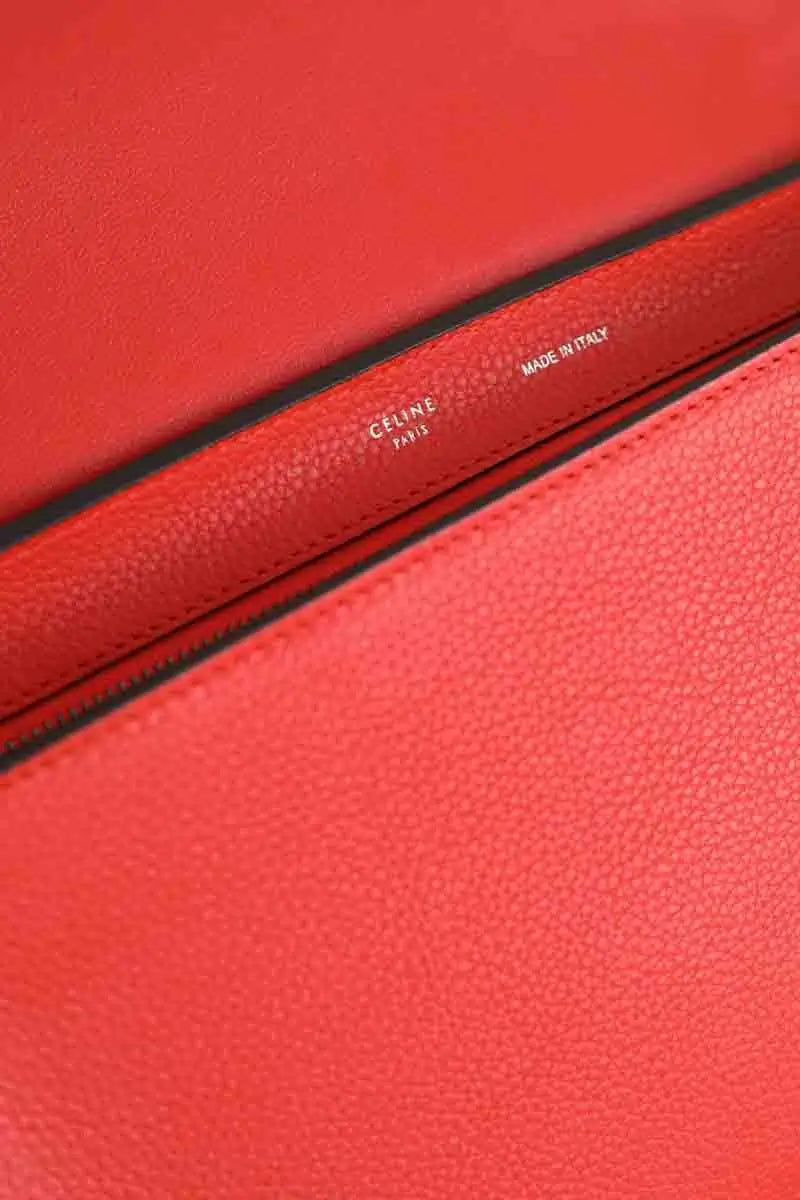 Trapeze Celine Orange en Cuir
