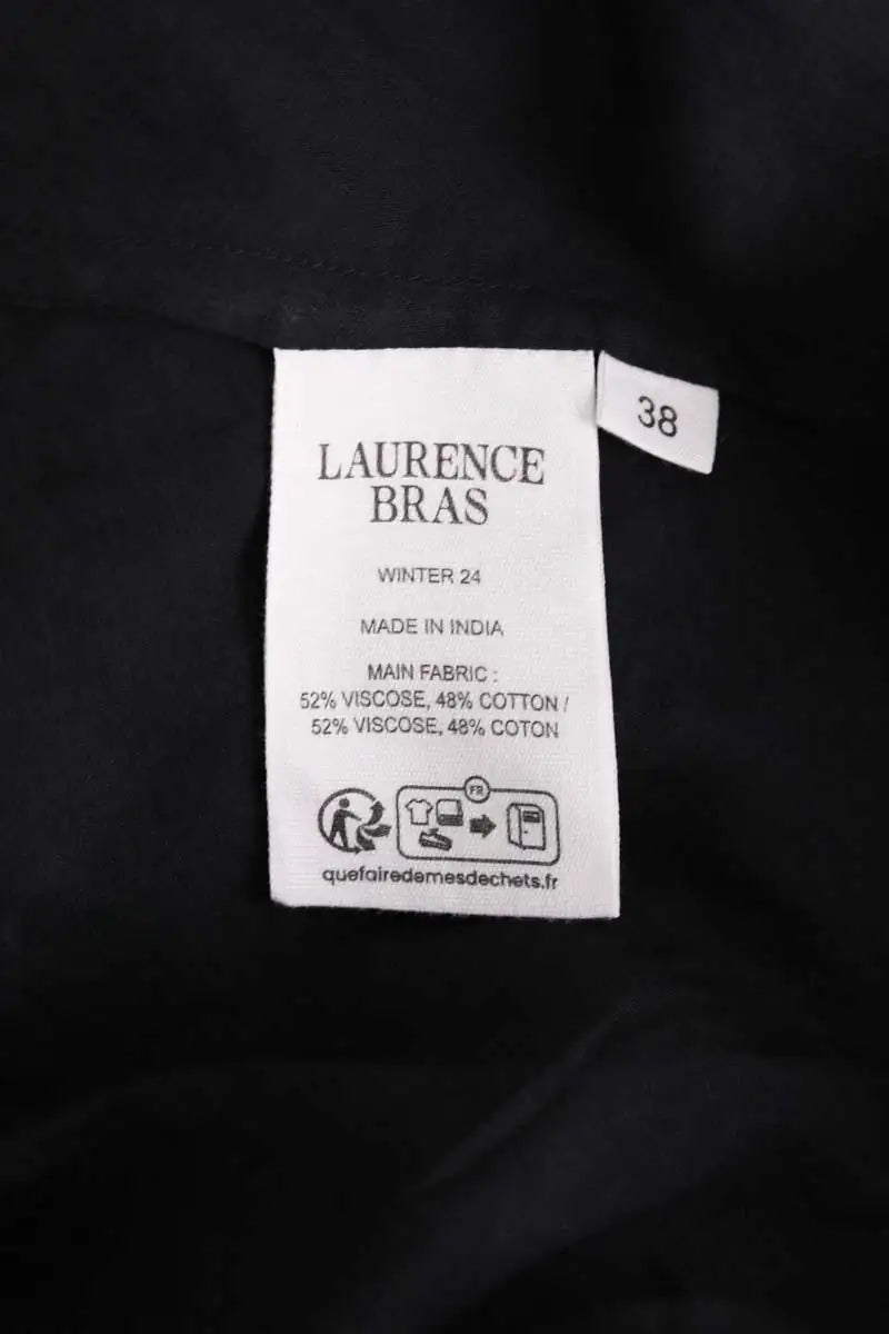 Blouse Laurence Bras Noir en Viscose