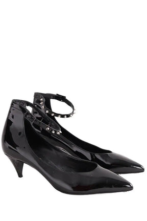 Talons Saint Laurent Noir en Cuir verni
