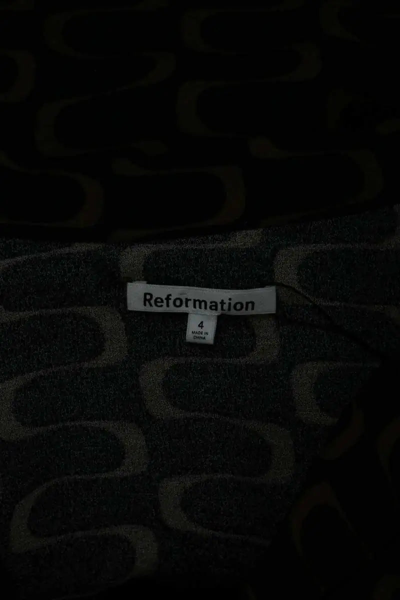 Top Reformation Noir en Viscose