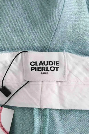 Pantalon large Claudie Pierlot Vert en Lin
