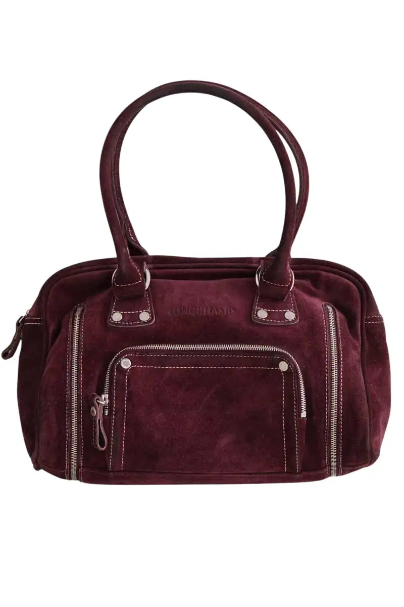 Sac porté épaule Longchamp Violet en Daim - Seconde Main