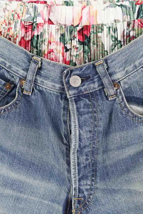 Pantalon droit Junya Watanabe Bleu en Coton