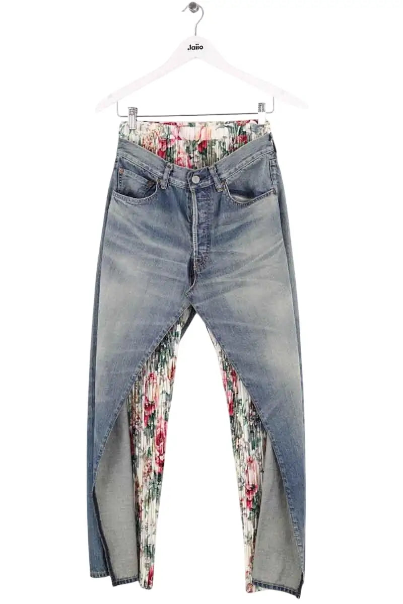 Pantalon droit Junya Watanabe Bleu en Coton, taille M - Seconde Main