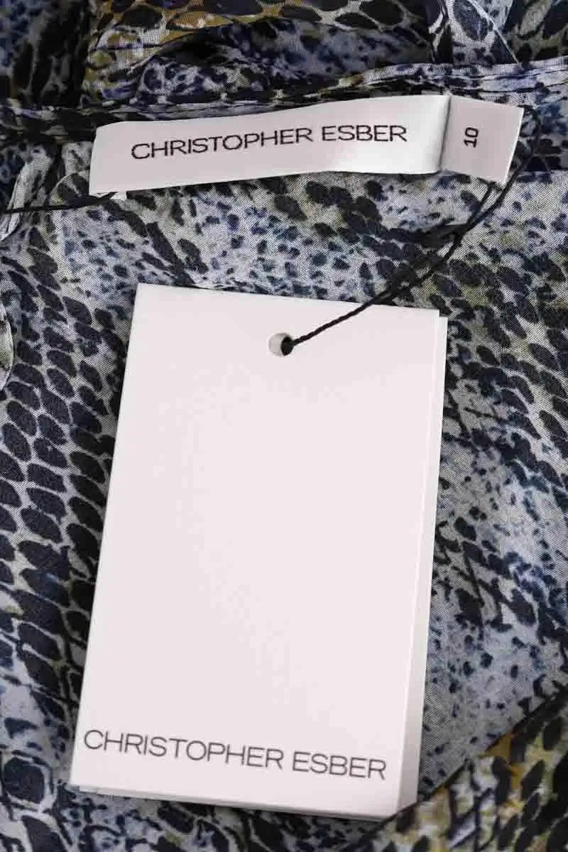 Robe Christopher Esber Bleu en Soie