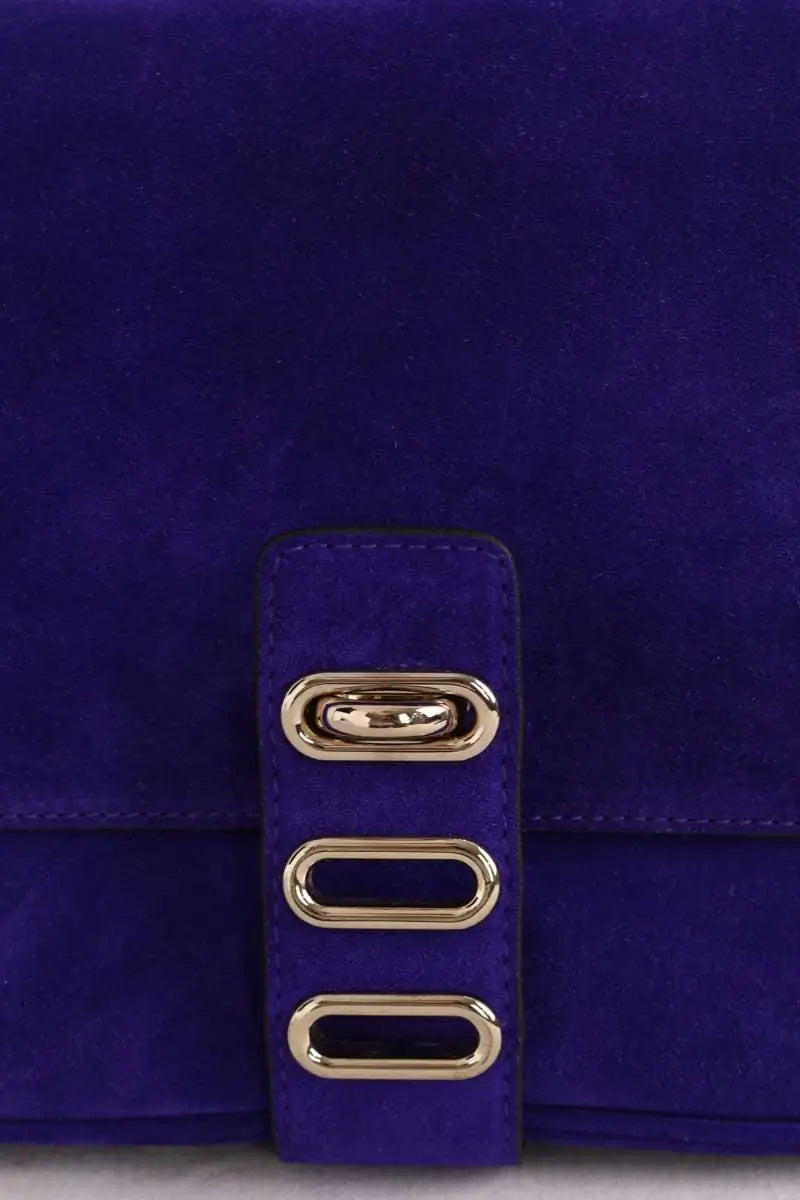 Sac à bandoulière Tila March Violet en Daim