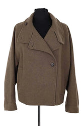 Manteau Pomandère Kaki en Laine, taille XS - Seconde Main
