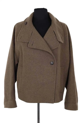Manteau Pomandère Kaki en Laine, taille XS - Seconde Main