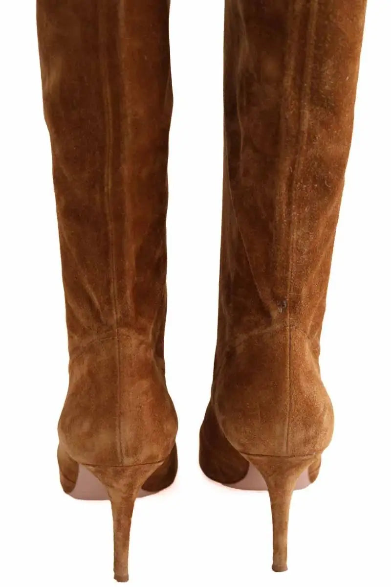 Bottes Gianvito Rossi Camel en Daim