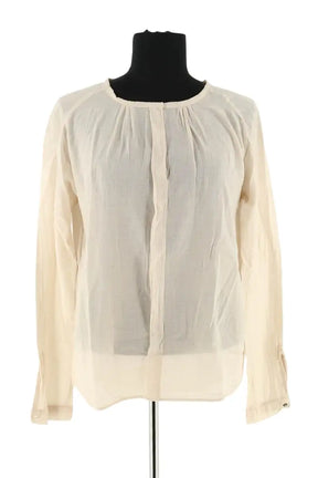 Blouse Pomandère Beige en Coton, taille XL - Seconde Main