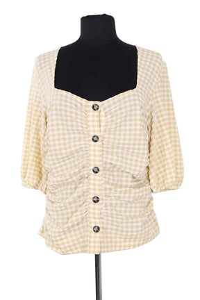 Top Ganni Jaune en Synthétique, taille L - Seconde Main