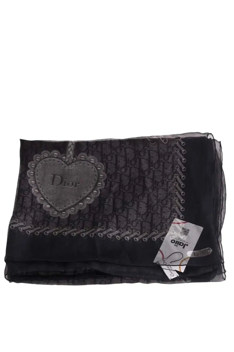 Chèche Dior Noir en Soie - Seconde Main