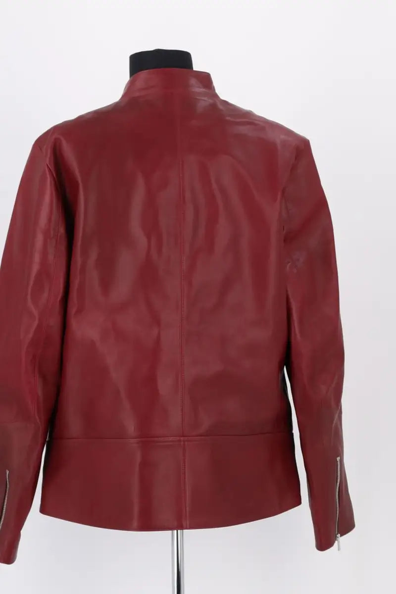 Veste Alice Balas Bordeaux en Cuir