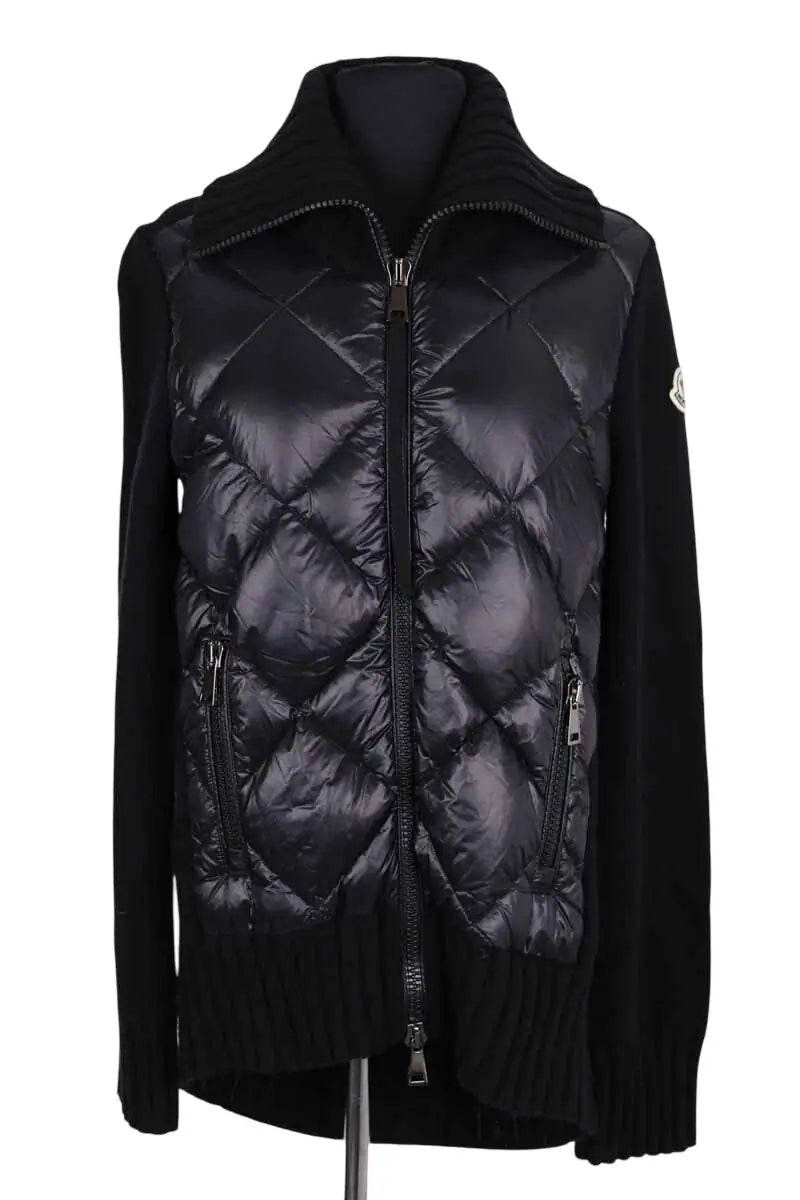 Veste Moncler Noir en Laine, taille S - Seconde Main