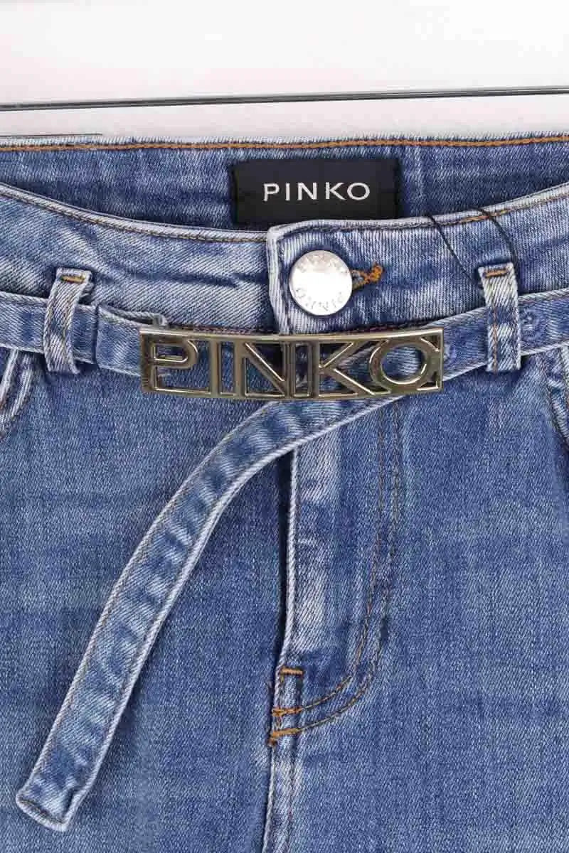 Jean droit Pinko Bleu en Coton