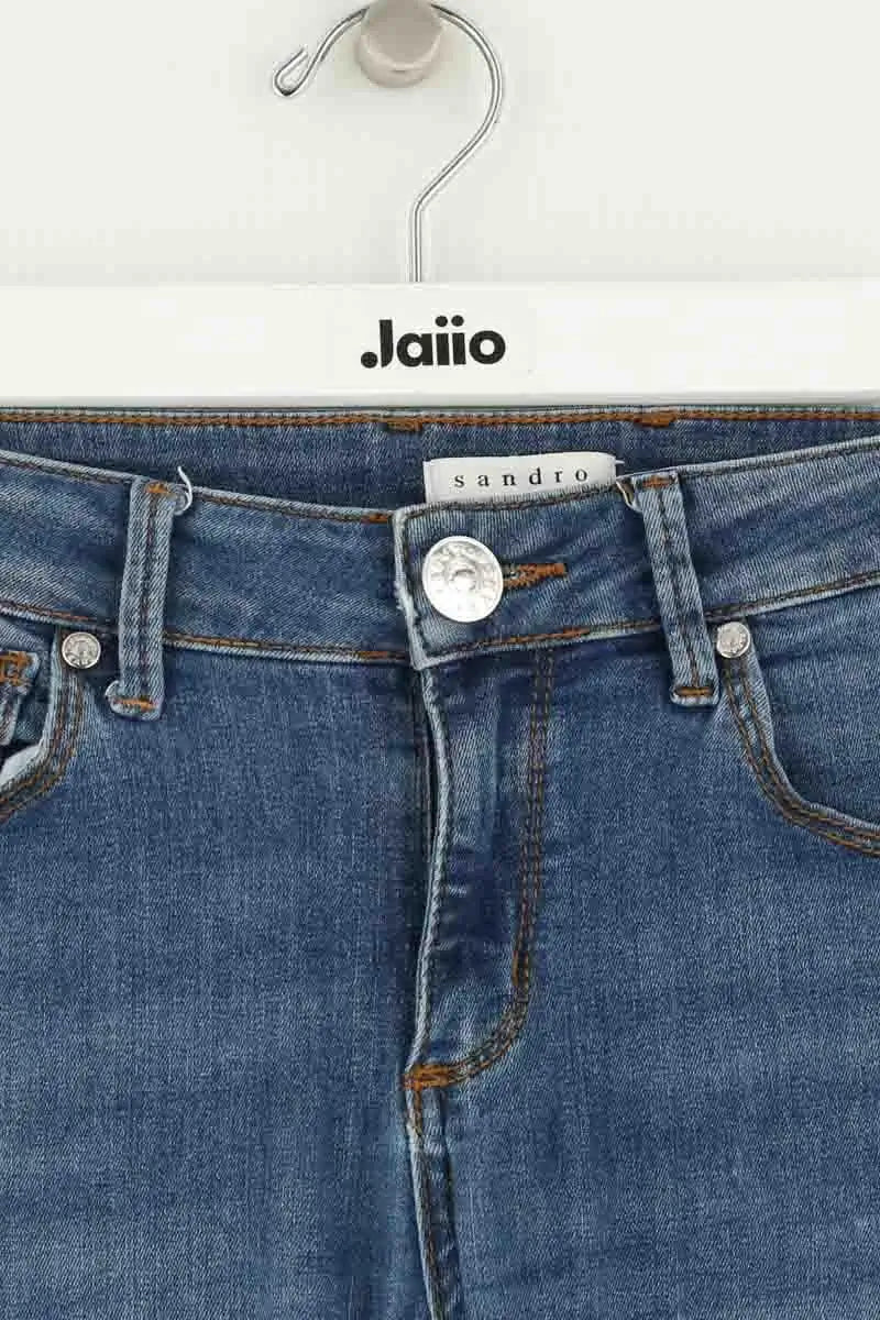 Jean slim Sandro Bleu en Coton