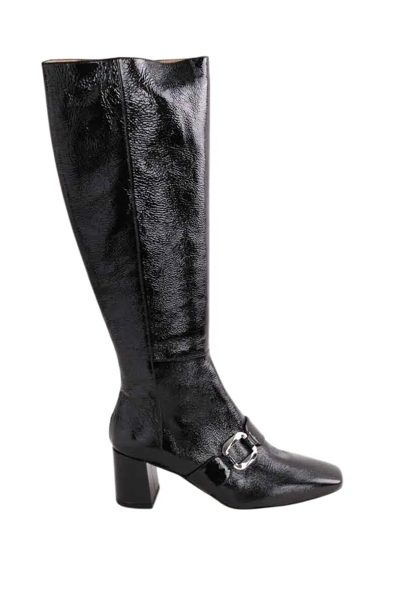 Bottes LK Bennett Gigi Noir en Cuir verni, taille 38 - Seconde Main