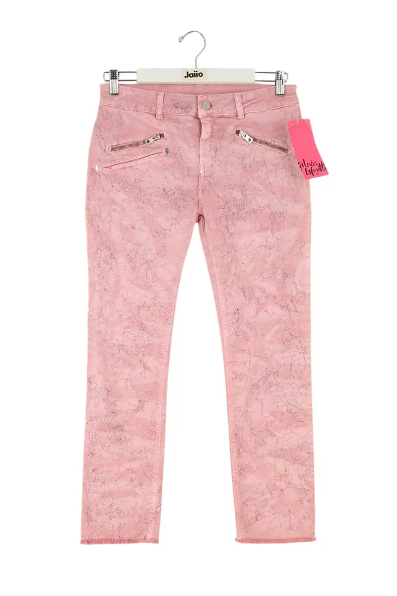 Jean droit Zadig & Voltaire Rose en Coton, taille M - Seconde Main