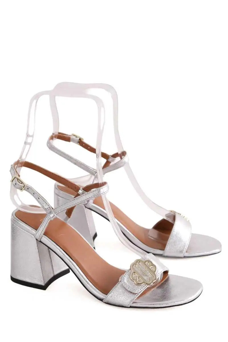 Sandales Maje Argent en Cuir