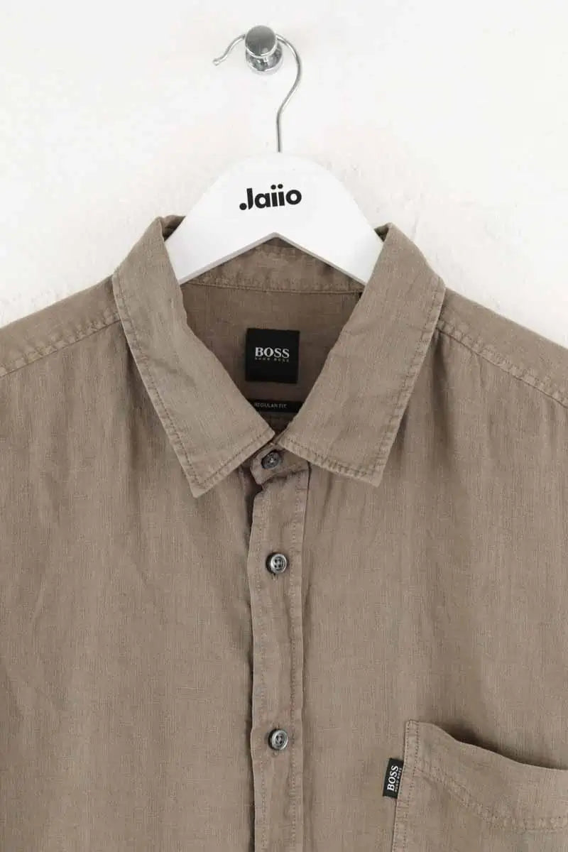 Chemise Boss Gris en Lin