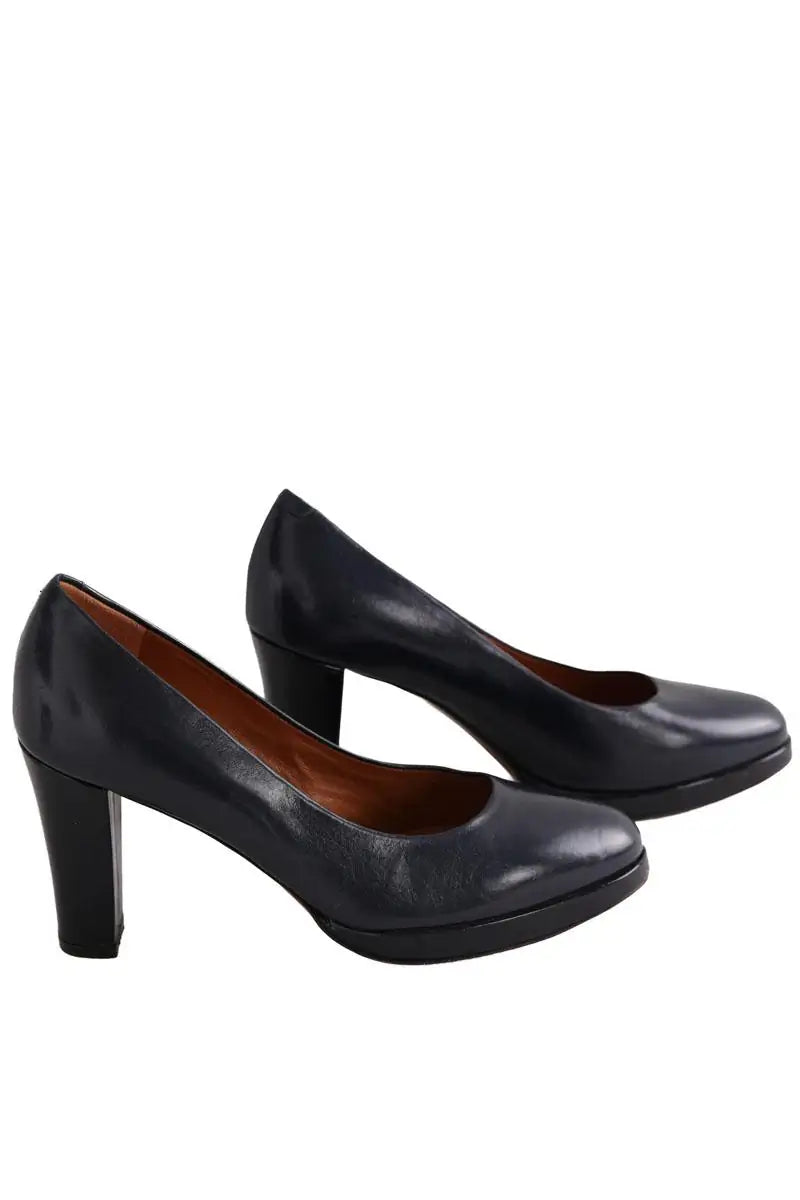 Talons Carel Noir en Cuir