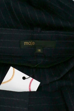 Pantalon Maje Bleu en Laine
