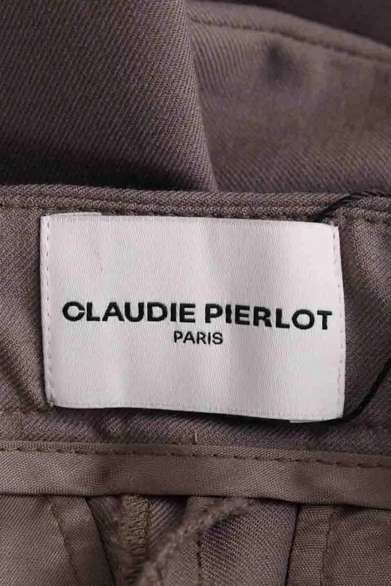 Pantalon droit Claudie Pierlot Gris en Laine