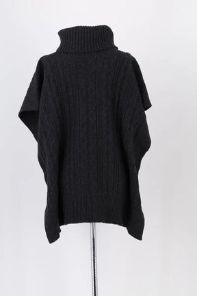 Poncho Chloé Noir en Laine