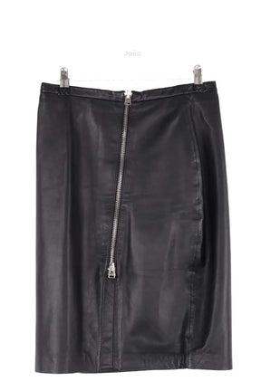 Jupe Hotel Particulier Noir en Cuir