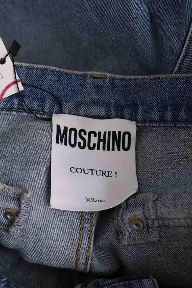 Jean large Moschino Bleu en Coton