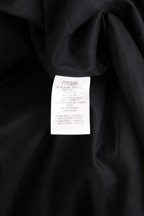 Manteau Maje Noir en Coton