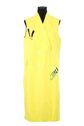 Robe Mira Mikati Jaune en Coton, taille L - Seconde Main