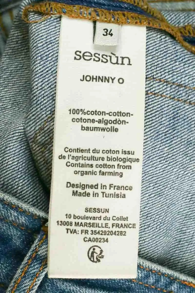 Jean large Sessun Johnny Bleu en Coton
