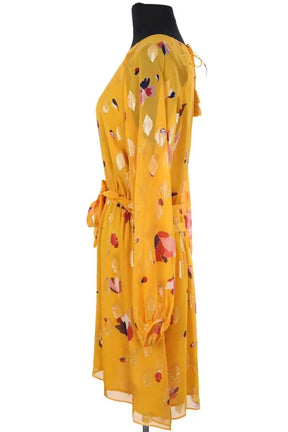 Robe Sézane Jaune en Soie