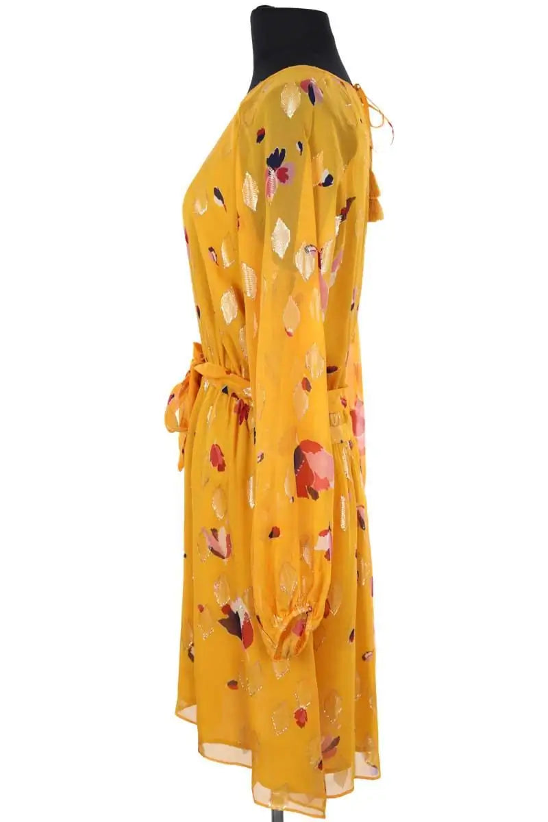 Robe Sézane Jaune en Soie