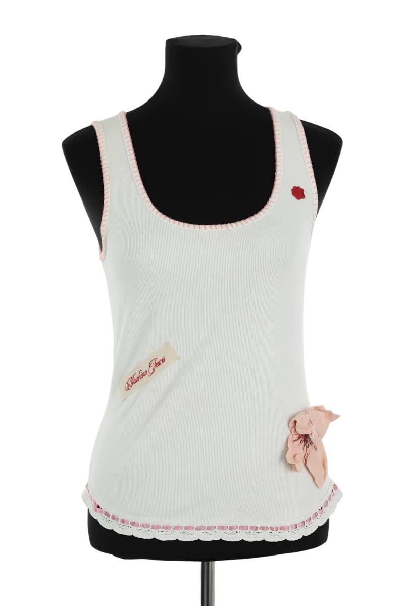 Top sans manche Moschino  Ecru