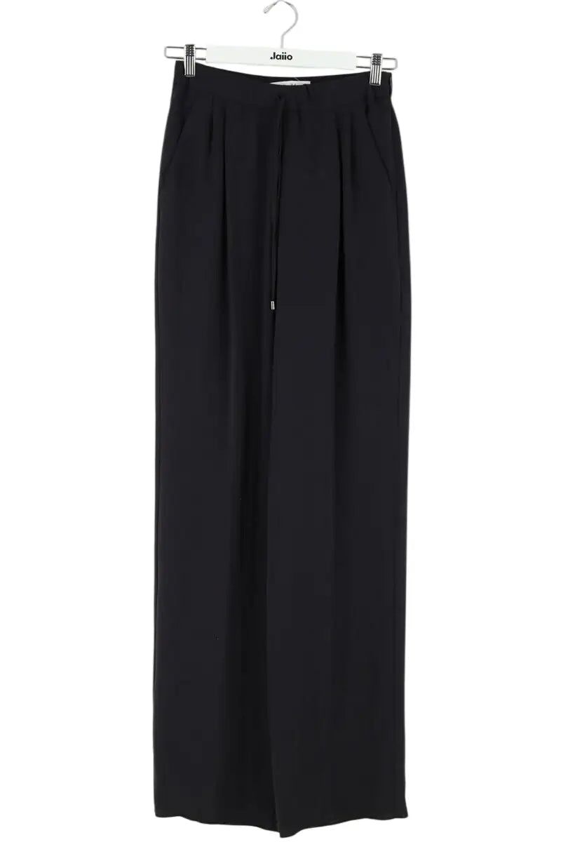 Pantalon droit Max Mara Noir en Synthétique, taille S - Seconde Main