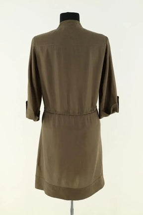 Robe Diane Von Furstenberg Kaki en Synthétique